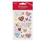 Accesorii craft Inimi lipeste 3D