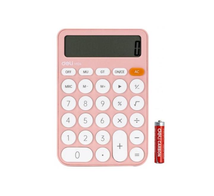 Számológép 12dig pink Deli