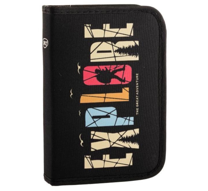 Felszereletlen tolltartó 1 zipzaros kétfelé nyiló