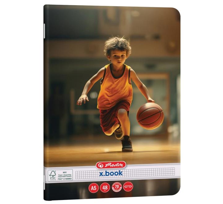 Füzet A5 48 lap,kockás Sports motivum