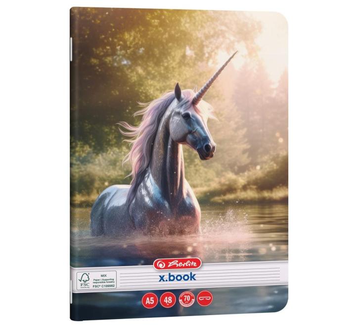 Füzet A5 48 lapos,vonalas Unicorn motivum