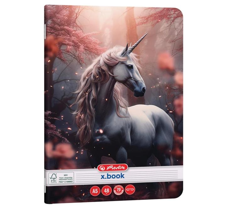 Füzet A5 48 lapos,vonalas Unicorn motivum