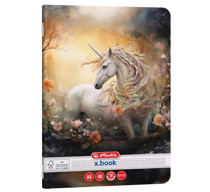 Füzet A5 48 lap,kockás Unicorn motivum