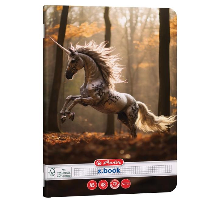 Füzet A5 48 lap,kockás Unicorn motivum
