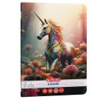 Füzet A5 48 lap,kockás Unicorn motivum