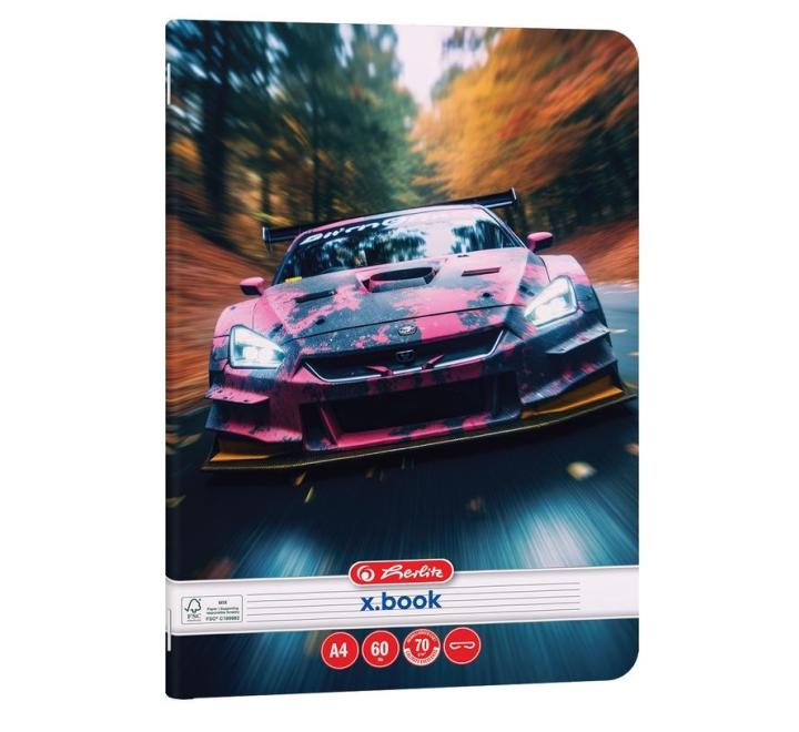 Füzet A4 60 lapos. vonalas Race Cars