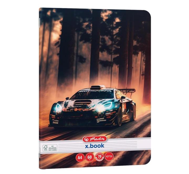 Füzet A4 60 lapos. vonalas Race Cars