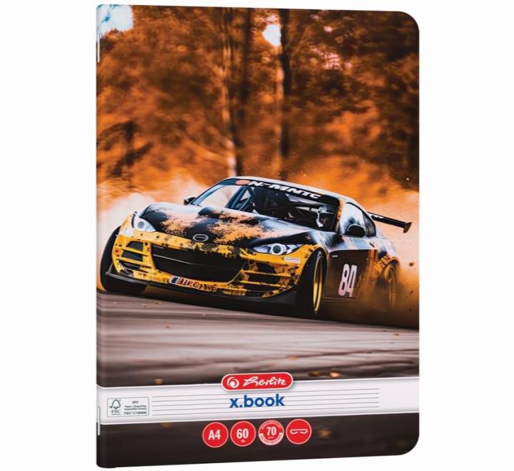 Füzet A4 60 lapos. vonalas Race Cars