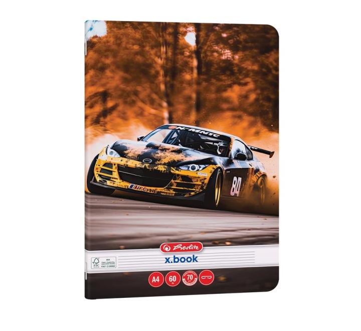 Füzet A4 60 lapos. vonalas Race Cars