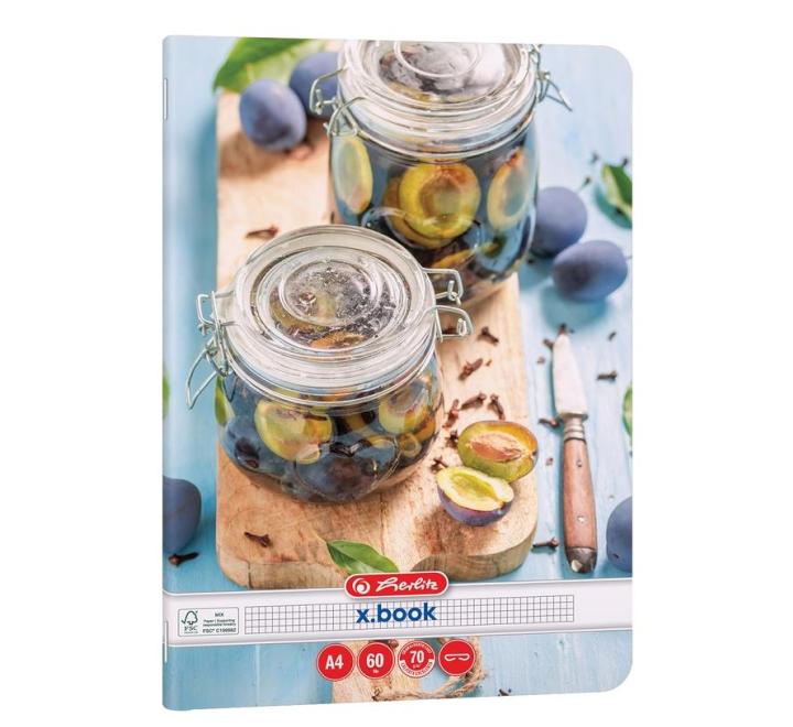 Füzet A4 60 lap matek Healthy Snack