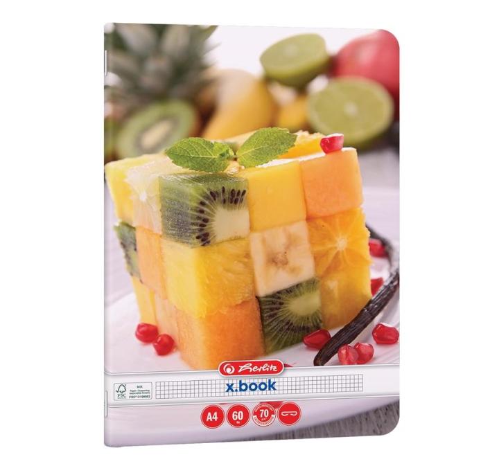 Füzet A4 60 lap matek Healthy Snack