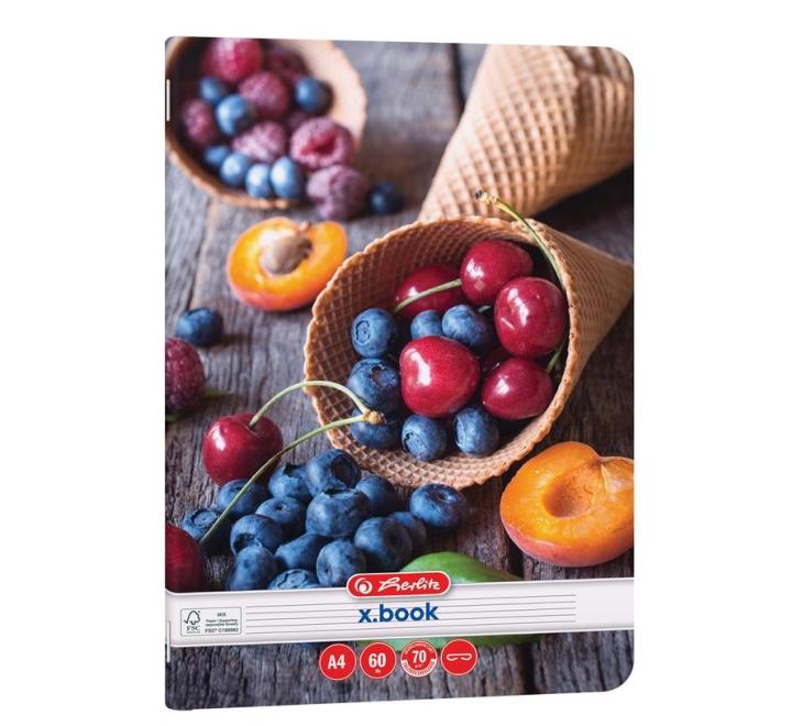 Füzet A4 60 lapos vonalas Healthy Snack