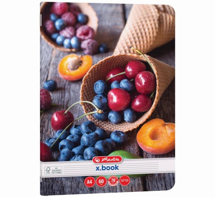 Füzet A4 60 lapos vonalas Healthy Snack