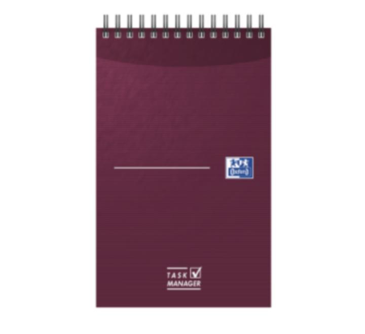Bloc notes cu spirala A5+, Oxford Task Manager, 70 file - 90g/mp