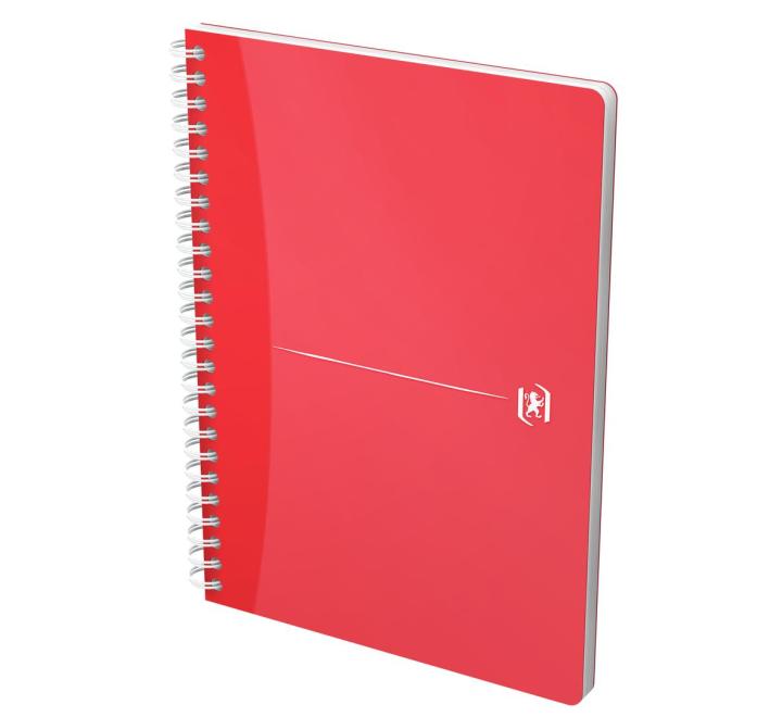 Füzet A5-es spirálos, Oxford MyColours, 90 lap 90 g/m², műanyagborító kockás