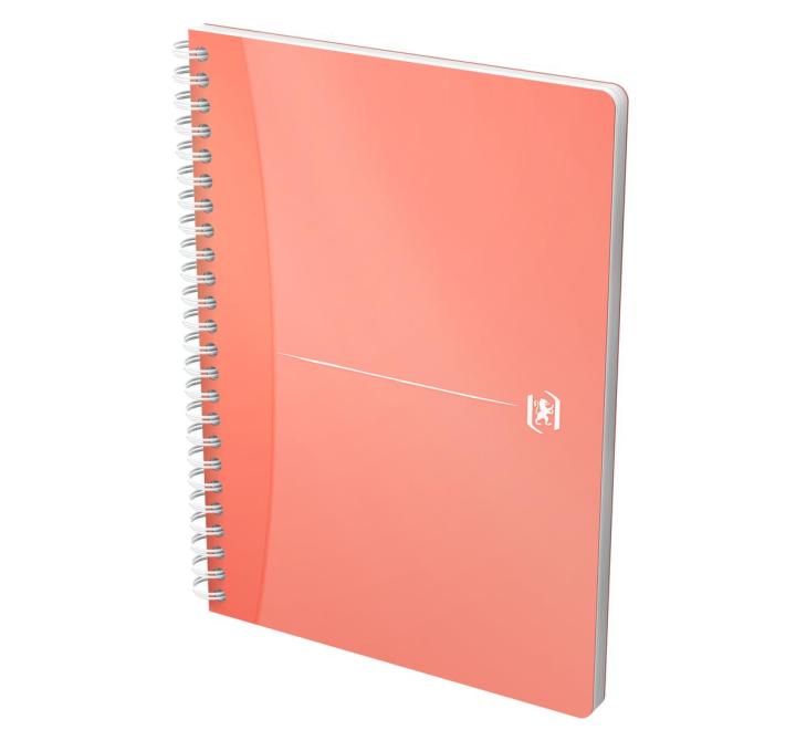 Füzet A5-es spirálos, Oxford MyColours, 90 lap 90 g/m², műanyagborító kockás