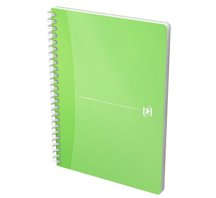 Füzet A5-es spirálos, Oxford MyColours, 90 lap 90 g/m², műanyagborító kockás