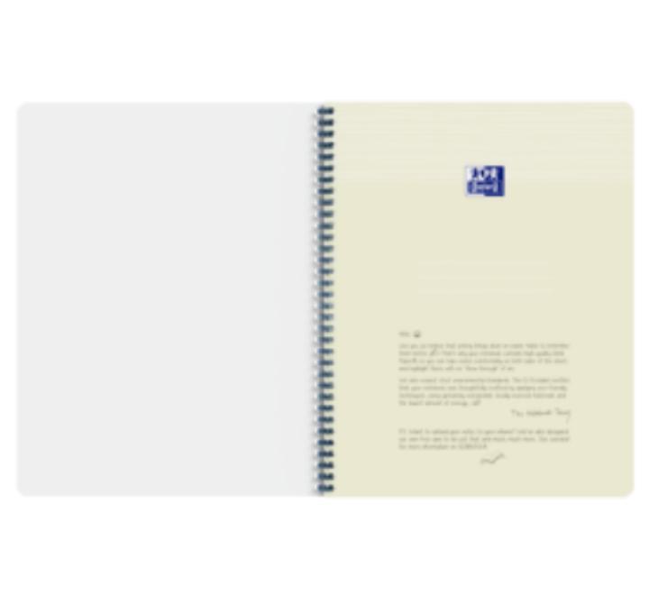 Caiet Oxford Origins, A4+ 70 file, Hartie Optik 90g/mp, spira dubla,albastru inchis