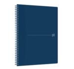 Caiet Oxford Origins, A4+ 70 file, Hartie Optik 90g/mp, spira dubla,albastru inchis