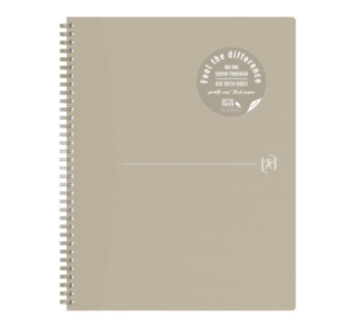 Caiet Oxford Origins, A4+ 70 file, Hartie Optik 90g/mp, spira dubla,bej