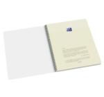 Caiet Oxford Origins, A4+ 70 file, Hartie Optik 90g/mp, spira dubla,gri