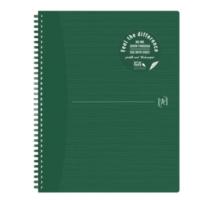 Caiet Oxford Origins, A4+ 70 file, Hartie Optik 90g/mp, spira dubla,verde
