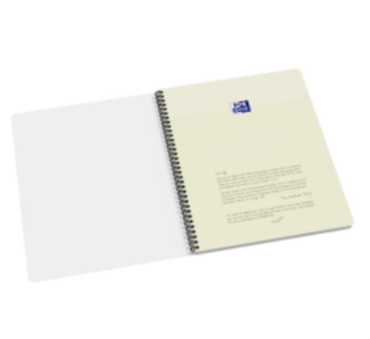 Caiet Oxford Origins, A4+ 70 file, Hartie Optik 90g/mp, spira dubla,negru