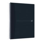Caiet Oxford Origins, A4+ 70 file, Hartie Optik 90g/mp, spira dubla,negru