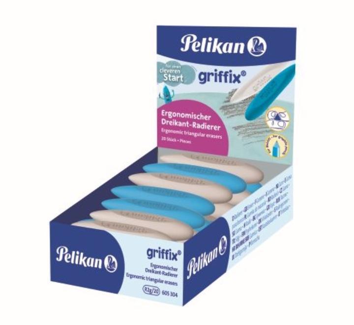 Radiera Griffix, alb/albastru