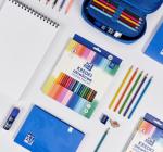 Creioane colorate Oxford triunghilare 12 culori+ascutitoare