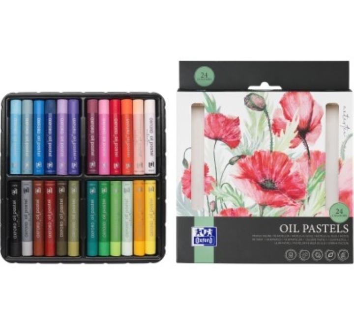 Creioane cerate Oxford Oil Pastel 24 culori
