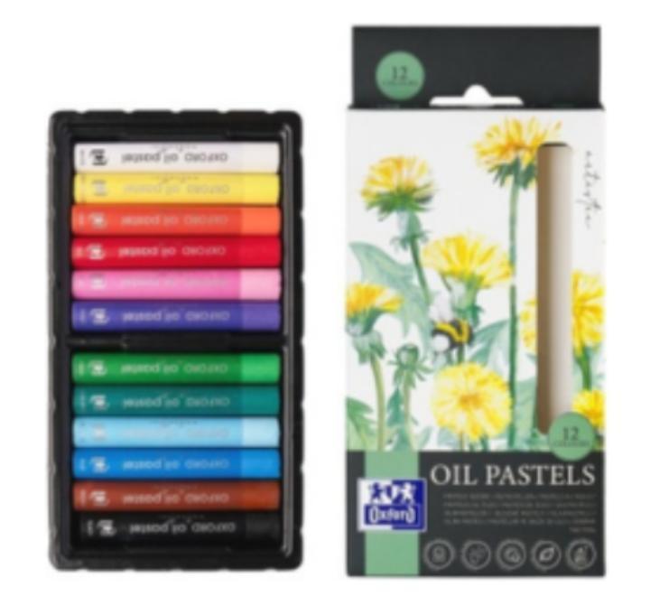 Creioane cerate Oxford Oil Pastel 12 culori