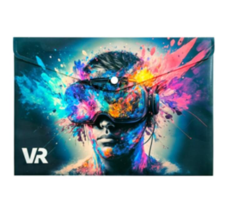 Személyre szabott mappa gombbal A4 PP VR