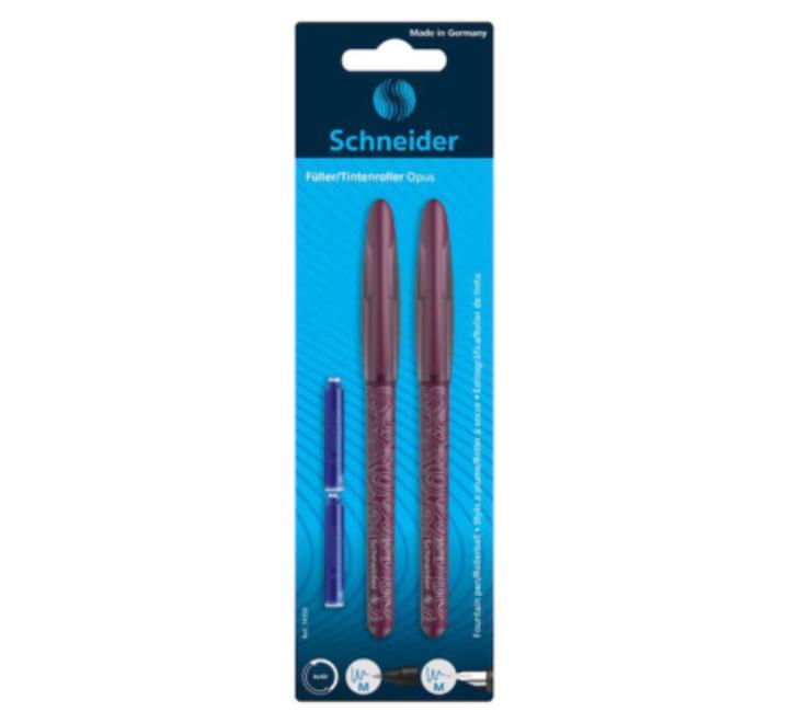 Stilou + Roller Schneider Opus + 2 rezerve/blister bordo