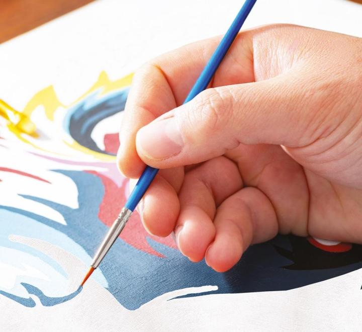 Acuarele tempera Carioca 7 culori 10 ml cu tăviță și pensulă