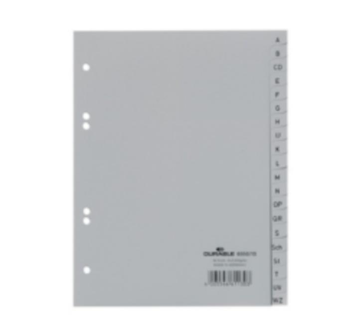 Műanyag index elválasztó A5 A-Z Durable