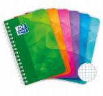 Caiet Oxford 90x140mm 80 file, coperta din polipropilena, spirala dubla, hartie alba 90g/m2