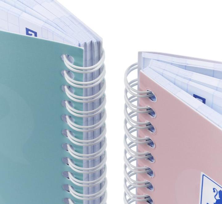 Füzet A4-es, Touch Pastel, soft touch borító, dupla spirálkötés, 80 kockás lap, többszínű pasztell