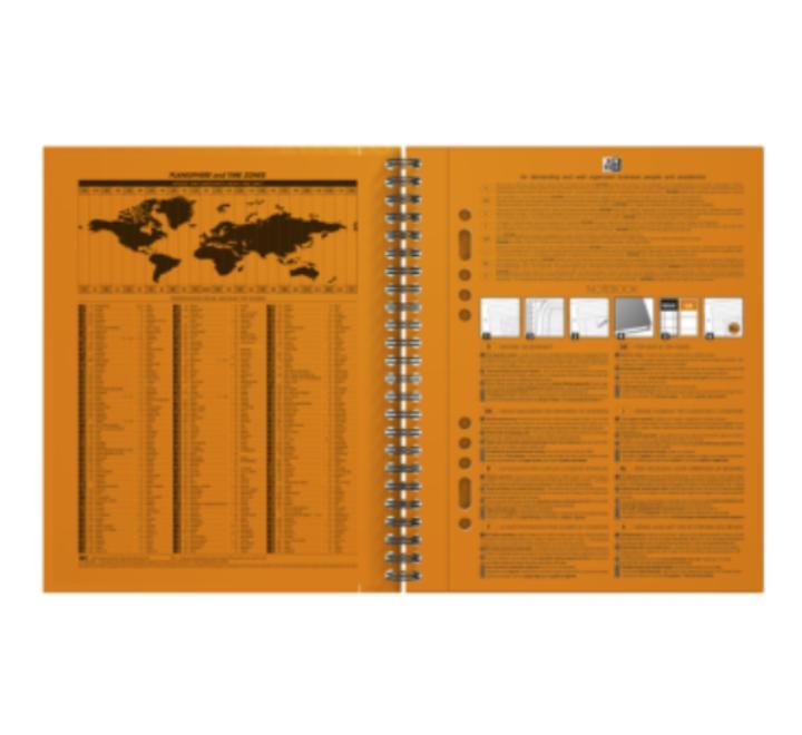 Agenda organizator Oxford international notebook A5+ 80F, spira dubla