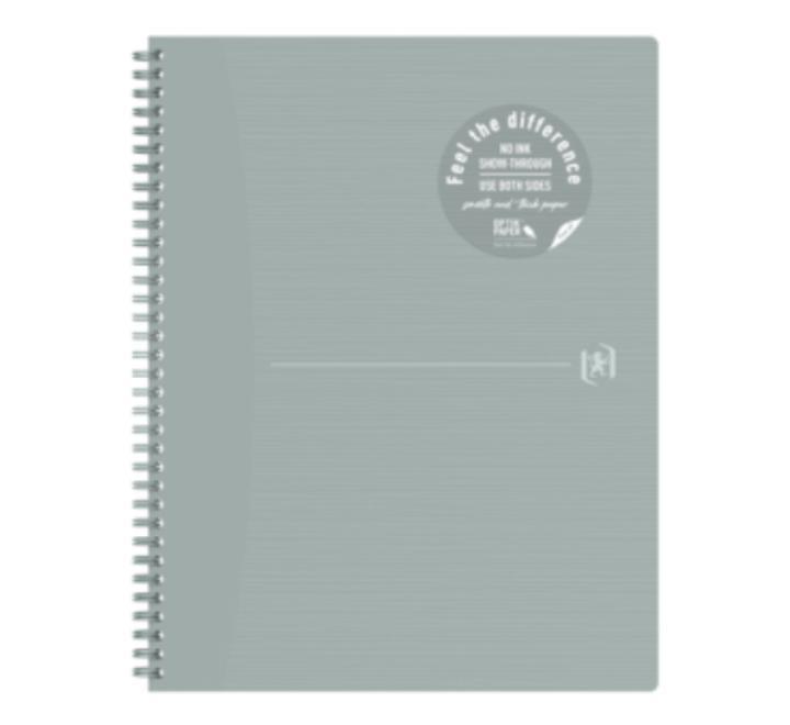 Füzet Oxford Origins A4+ 70 lap, 90 g/m²-es optikai papír, kockás, szürke