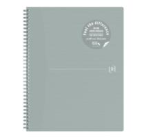 Füzet Oxford Origins A4+ 70 lap, 90 g/m²-es optikai papír, kockás, szürke