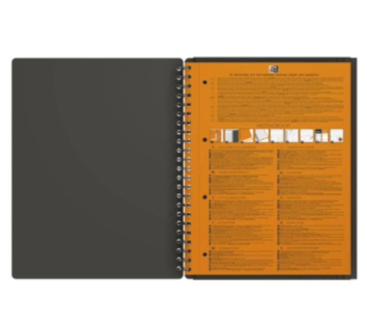 Oxford Meeting Book A4+ 48 oldalas, 90 g/m²-es optikai papír, kockás, szürke