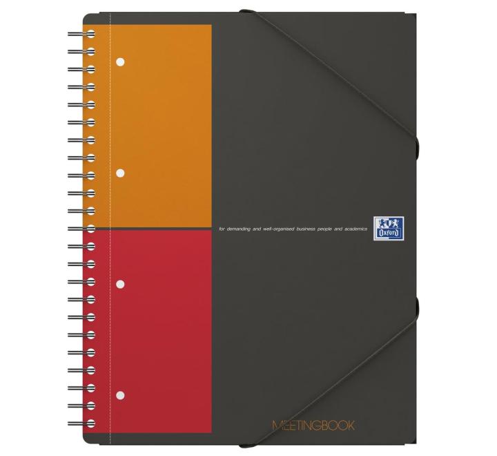 Oxford Meeting Book A4+ 48 oldalas, 90 g/m²-es optikai papír, kockás, szürke