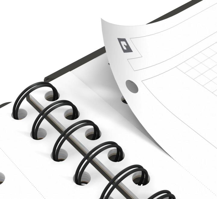 Oxford Meeting Book A4+ 48 oldalas, 90 g/m²-es optikai papír, kockás, szürke