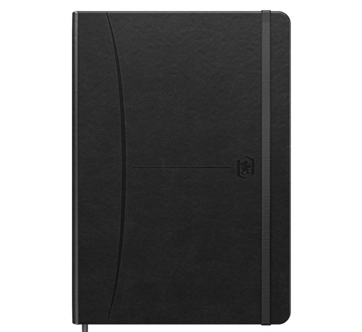 Oxford Signature A5 prémium füzet gumiszalaggal, fekete
