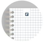 Oxford Origins A4+ füzet, 70 oldal, 90 g/m²-es optikai papír, kockás, bézs