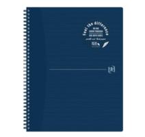 Caiet Oxford origins A4+ 70f hartie optik 90g/mp patratele, albastru inchis