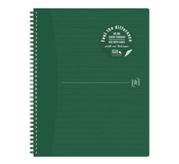 Oxford Origins A4+ füzet, 70 oldal, 90 g/m²-es optikai papír, kockás, zöld