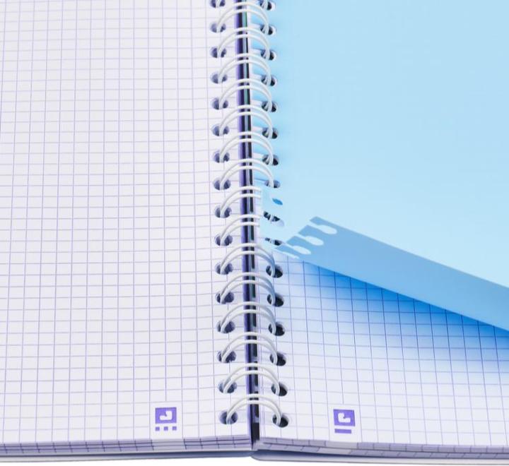 Oxford Project Book szervezőfüzet, A4-es, 80 oldal, 90 g/m²-es optikai papír, kockás, különböző színekben