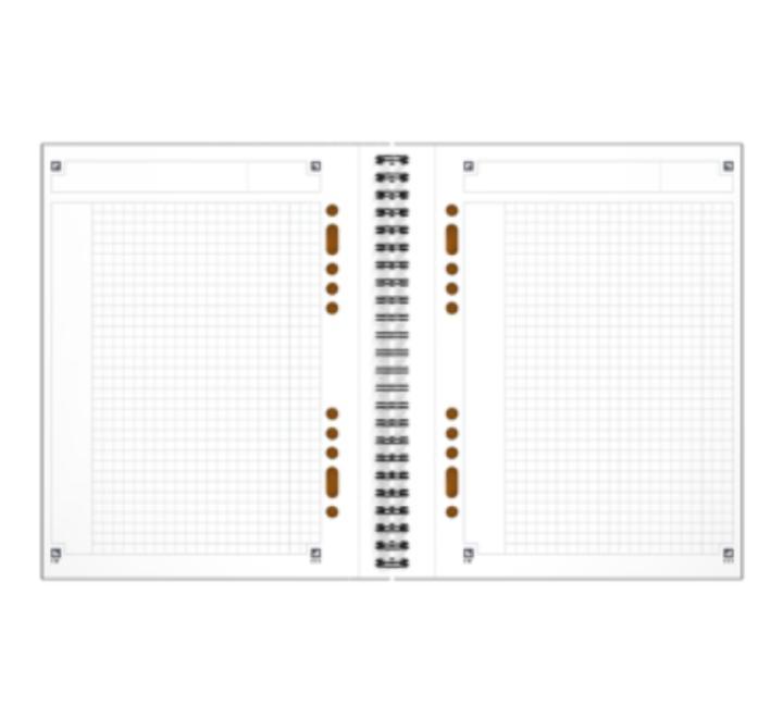 Agenda organizator Oxford international notebook A5+ 80F, spira dubla gri